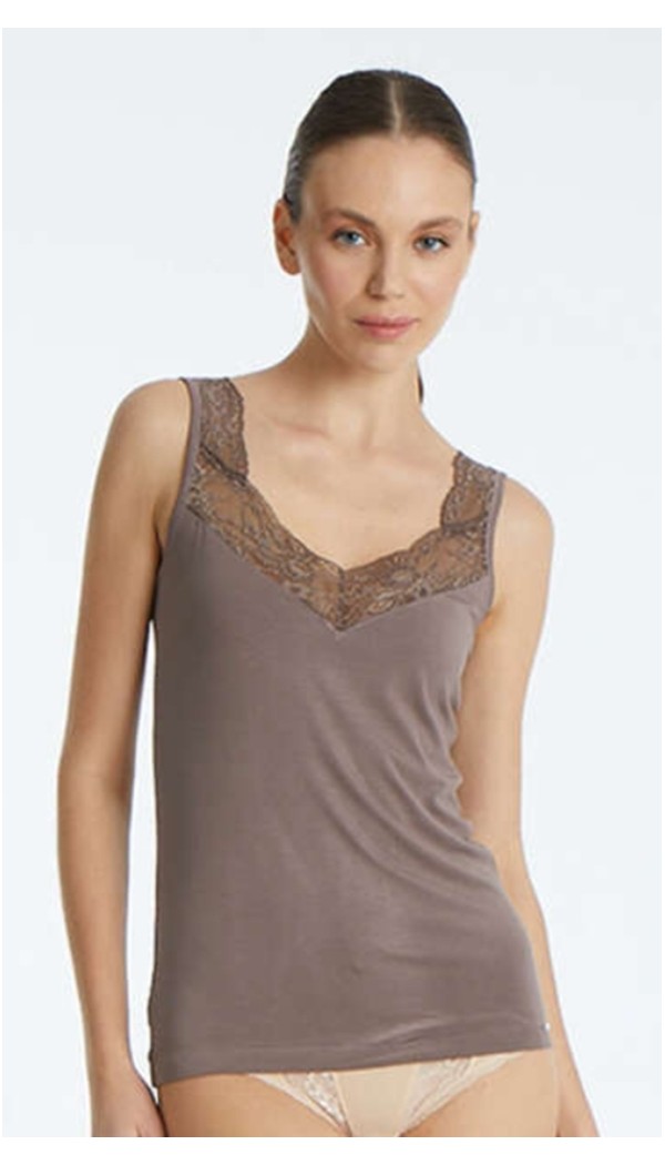 BLACKSPADE camiseta modal tirante ancho con encaje