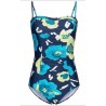 PASTUNETTE bañador bandeau hojas