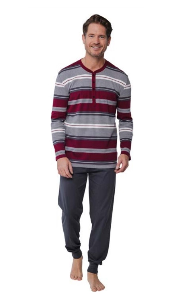 PASTUNETTE pijama hombre tapeta y puños