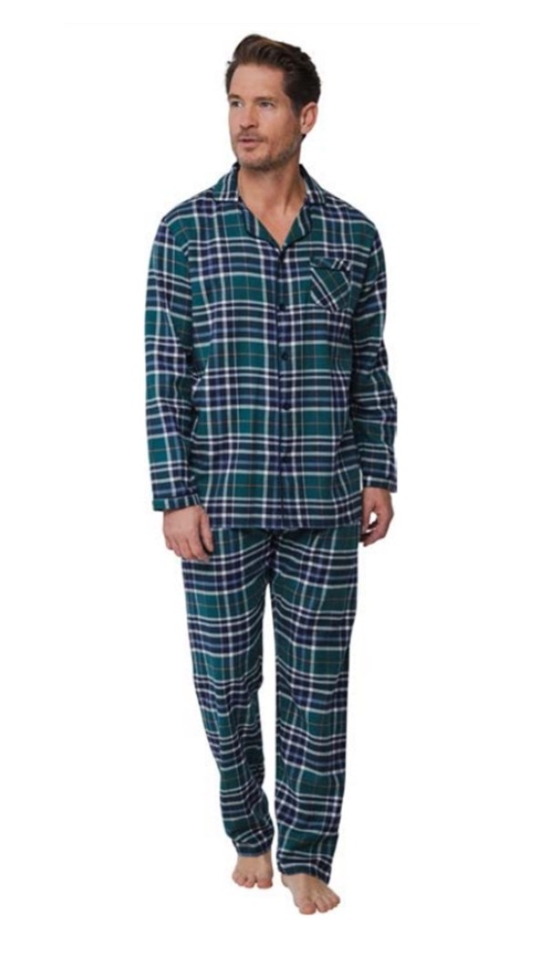PASTUNETTE pijama hombre abierto franela