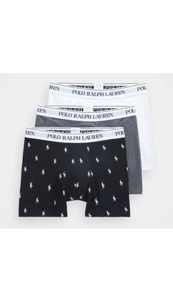 POLO RALPH LAUREN 3 bóxer briefs goma blanca