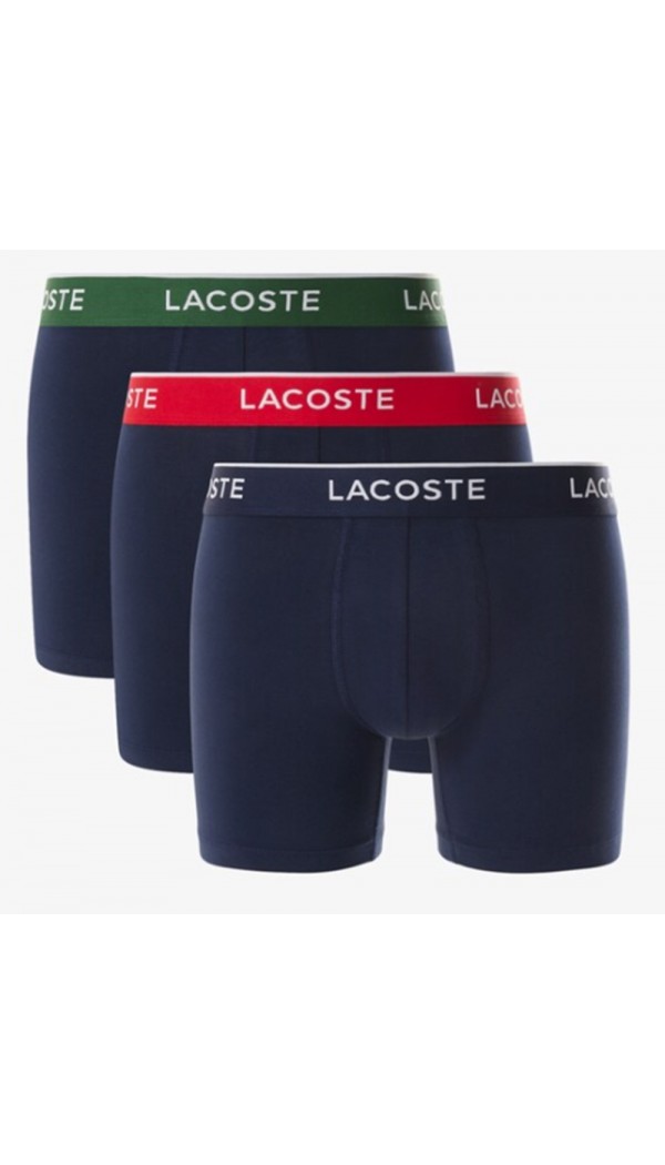 LACOSTE pack de 3 boxer briefs goma colores